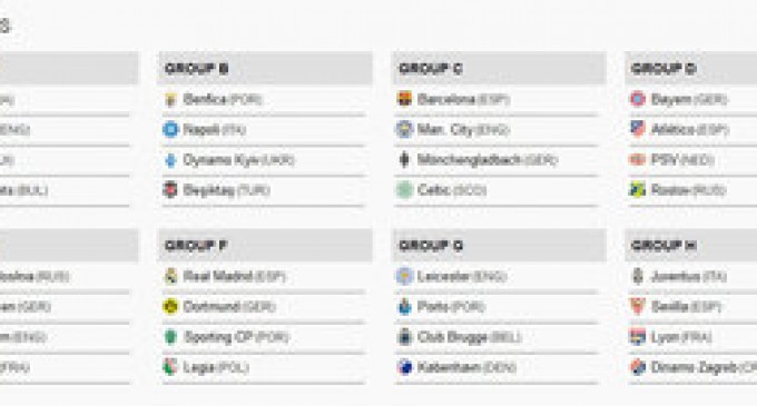 Grupele UEFA Champions League pentru sezonul 2016-2017!