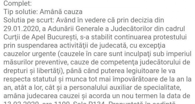 Tu viitor pensionar, magistrat special, imi spui ca imi amani cauza până cand puterea legiuitoare o sa îți respecte munca tot mai împovărătoare de la an la an?