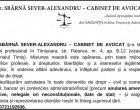 ANUNT – Dr. SBÂRNĂ SEVER-ALEXANDRU – CABINET DE AVOCAT