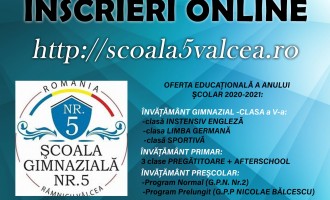Şcoala Gimnazială Nr. 5, una dintre cele mai bune şcoli vâlcene 2020-2021