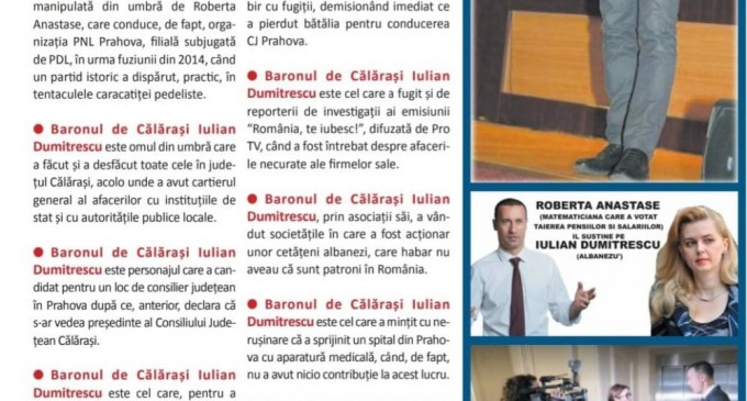 Editia print a ziarului Incisiv de Prahova blocata la distribuire in judetul Prahova/Cine este baronul de Calarasi Iulian Dumitrescu?/INFRACTIUNI PE BANDA RULANTA
