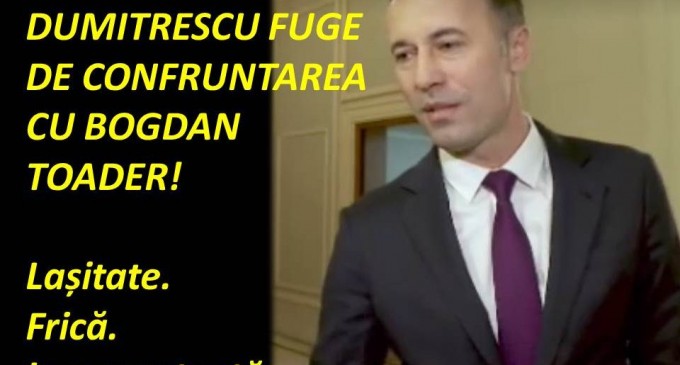 Iulian Dumitrescu fuge de confruntarea cu Bogdan Toader