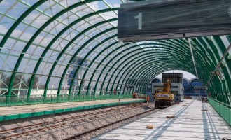 FOTO Trenul Gara de Nord – Aeroport, aproape de final – Nu s-a dat un termen oficial de deschidere, dar putem spera că trenurile vor începe să circule până la final de an – Industrie Feroviara