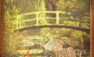 VIDEO Tabloul lui Banksy care parodiază nuferii lui Monet s-a vândut cu 7,6 milioane de lire sterline – International