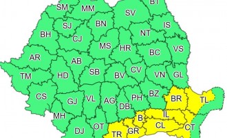 Cod galben de ninsori, luni, în 8 județe din Muntenia și Dobrogea – Esential