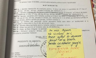 O gașca politico-militara din județul Prahova a deposedat Statul Roman si cetățeni romani si străini atât de dreptul de proprietate, a bunurilor si a proprietatilor deținute pe raza localității Sinaia, cat si de dreptul de folosința al acestora
