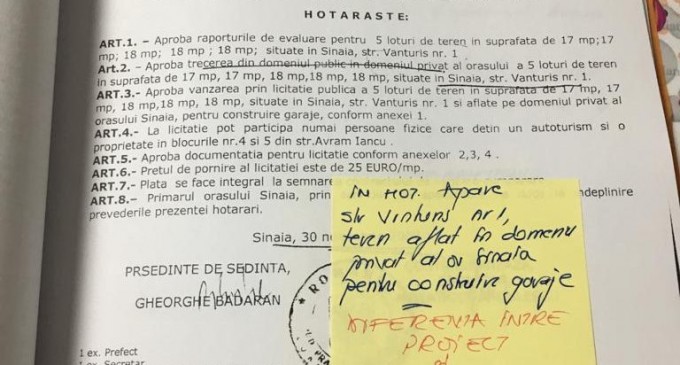 O gașca politico-militara din județul Prahova a deposedat Statul Roman si cetățeni romani si străini atât de dreptul de proprietate, a bunurilor si a proprietatilor deținute pe raza localității Sinaia, cat si de dreptul de folosința al acestora