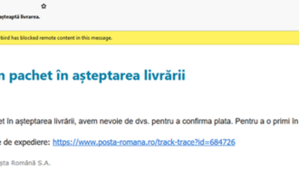 Noi e-mail-uri înșelătoare țintesc victime din România cu mesaje care pretind că sunt trimise de către Poșta Română și Banca Transilvania, avertizează Bitdefender – IT