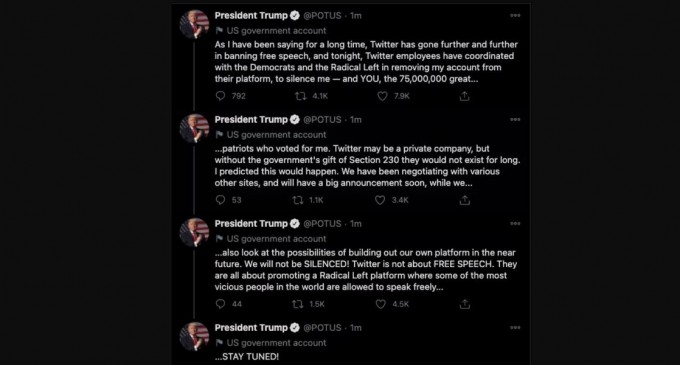 Trump anunță pe contul de Twitter al președinției că vrea să lanseze o rețea socială concurentă – International