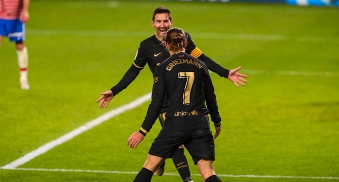 ​La Liga: Granada vs Barcelona 0-4 / Lionel Messi și Antoine Griezmann au înscris câte două goluri – Fotbal