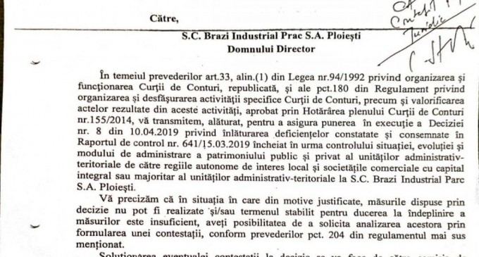 Cine din conducerea actualula a CJ Prahova si ce politicieni garanteaza mentinerea in functie a unui director care și-a trecut pe persoana fizica administrarea S.C. Brazi Industrial Parc S.A. Negoieşti Negoieşti, in afara legii – si se considera deasupra legii ignorand autoritatea institutiilor statului roman!? – Ziarul Incisiv de Prahova
