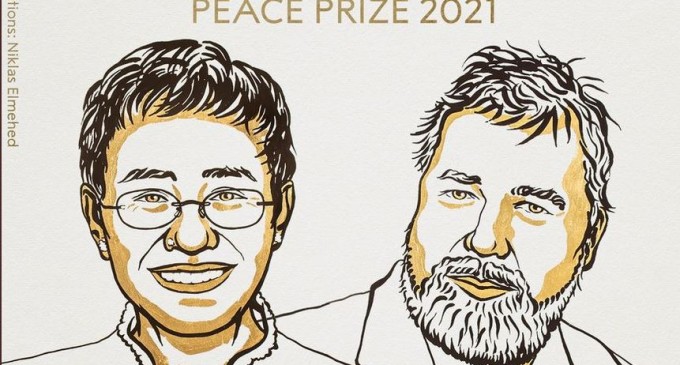 Premiul Nobel pentru Pace din 2021 a fost câștigat de jurnaliștii Maria Ressa și Dmitri Muratov – Esential