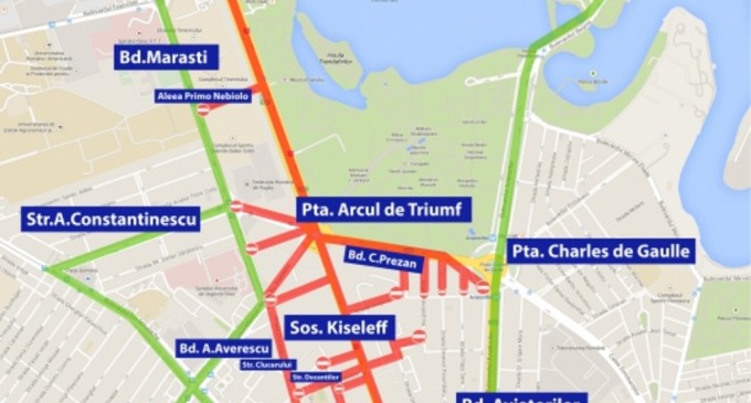 HARTĂ Restricții de circulație duminică în București cu ocazia repetițiilor pentru Ziua Națională. Ce străzi vor fi închise și care sunt rutele ocolitoare – Administratie Locala