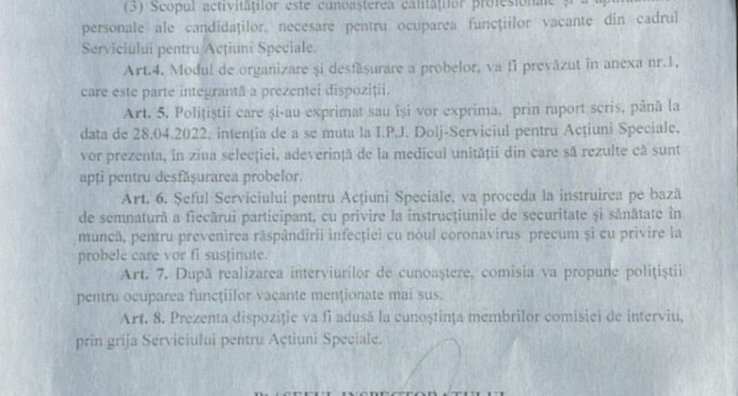 Incompetența este una dintre caracteristicile multor concursuri sau interviuri desfășurate în MAI pentru ocuparea posturilor vacante