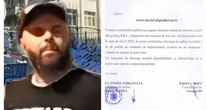 Se aude zăngănit de cătușe la “Bomba ecologica de la Pleasa”/IPJ Prahova confirma dezvaluirile noastre