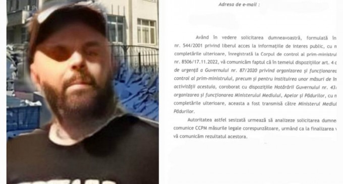 Prim-ministrul României reactioneaza prin Corpul de control al prim-ministrului si sesizeaza MINISTERUL MEDIULUI, APELOR ŞI PĂDURILOR cu privire la „Bomba ecologica de la Pleasa” si atentatul la siguranta nationala