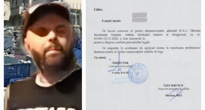 Ministrul Afacerilor Interne, Lucian Bode, reactioneaza prin I.G.P.R si sesizeaza organele de cercetare penala cu privire la „Bomba ecologica de la Pleasa” si atentatul la siguranta nationala