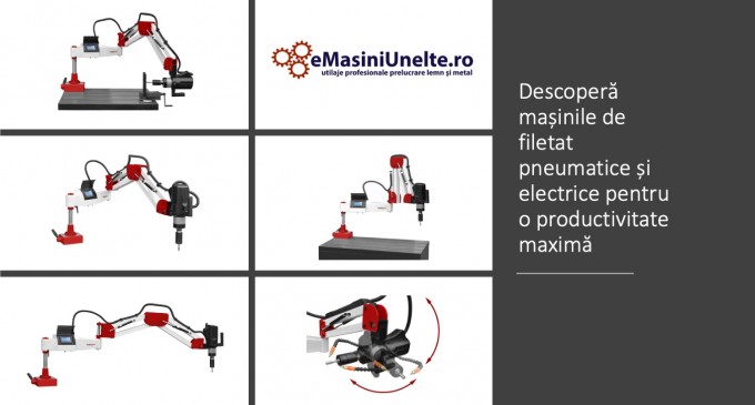 Descopera masinile de filetat pneumatice si electrice pentru o productivitate maxima