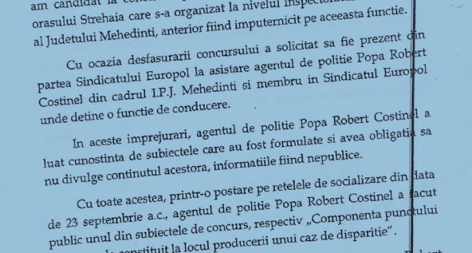Traumele nu erau generate de prestația slabă la concurs, ci de faptul că i s-a făcut publică nota care oricum trebuie afișată – Ziarul Incisiv de Prahova