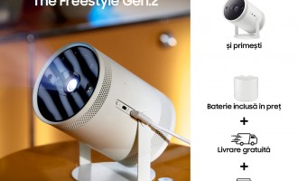 Freestyle Gen 2, cea mai recentă generație a videoproiectorului portabil smart de la Samsung, este acum disponibil în România