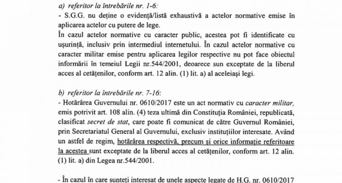 Dezvaluirea continutului HG 0610/2017 – reguli impersonale de salarizare a politistilor si militarilor – ar prejudicia siguranţa naţională şi apărarea ţării? – Ziarul Incisiv de Prahova