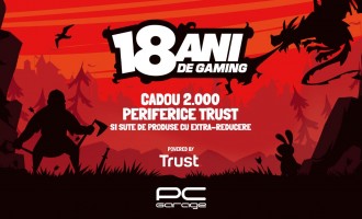 PC Garage serbeaza 18 ani de pasiune pentru gaming, cu oferte speciale si periferice cadou de la Trust