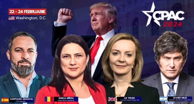 Adela Mîrza, președintele Partidului Alternativa Dreaptă, la Washington alături de Donald Trump