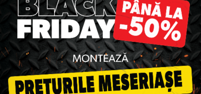 MatHaus anunță reduceri de până la 50% de Black Friday la materiale pentru construcții, renovări sau reparații.