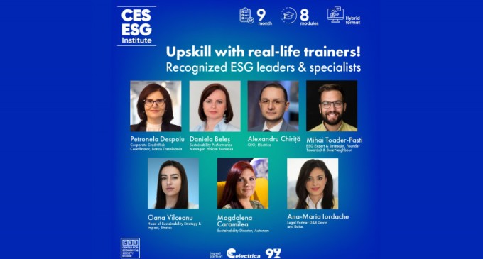 Învață ESG aplicat, cu traineri real-life. Înscrie-te acum la CES ESG Institute – primul program privat de corporate learning ESG din România