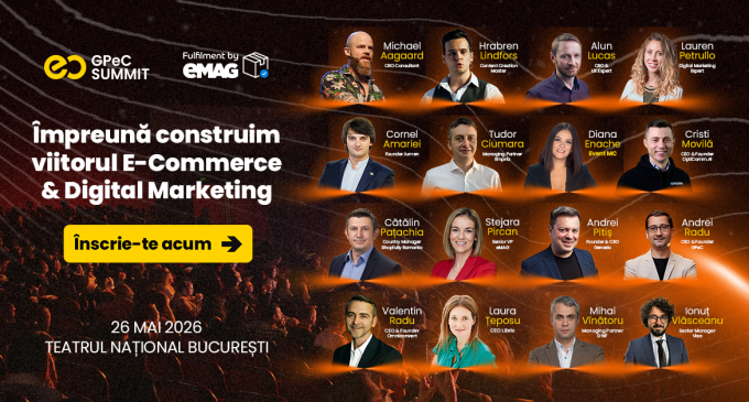 Agenda GPeC SUMMIT 26 Mai 2026 este publicată: 16 speakeri, Conferință, Expo, Networking și content practic despre ce funcționează acum și ce urmează în E-Commerce & Digital Marketing