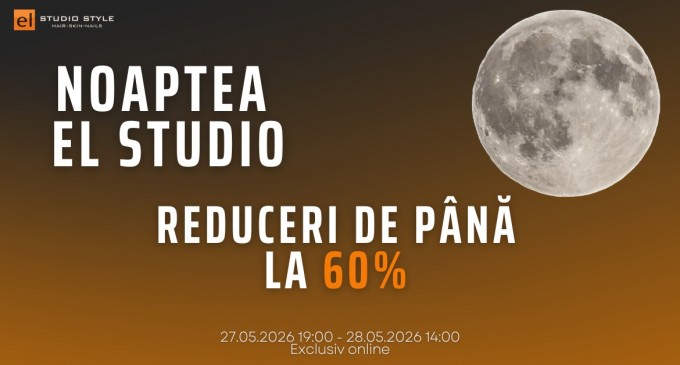 Noaptea El Studio revine: 19 ore de reduceri de până la 60% la produse profesionale de îngrijire