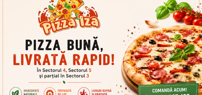 Pizzeria IZA – Gust autentic, ingrediente de calitate și livrare rapidă de pizza în Sectorul 4, Sectorul 5 și Sectorul 3