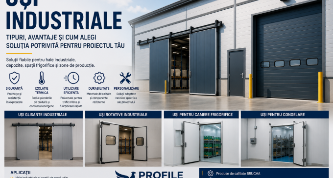 Uși industriale: tipuri, avantaje și cum alegi soluția potrivită pentru proiectul tău