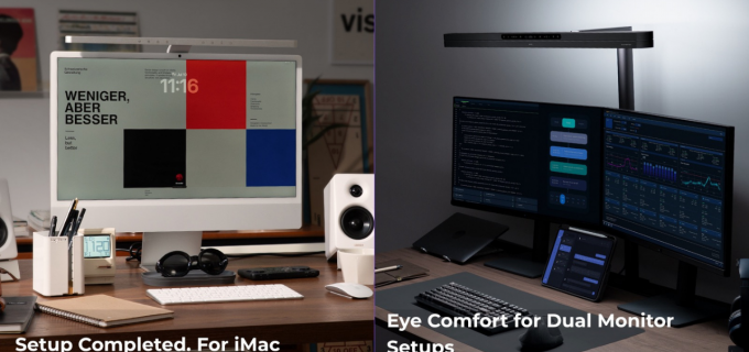 BenQ extinde gama ScreenBar cu ScreenBar Max și iScreenBar, două soluții pentru spațiile de lucru moderne