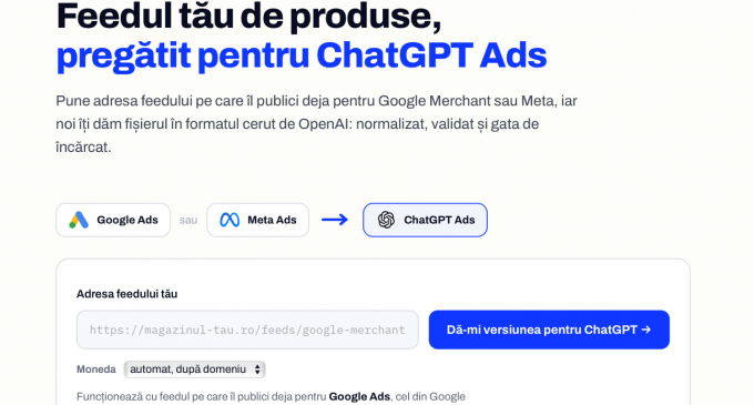 Primele campanii ChatGPT Ads din România s-au blocat la feedul de produse. DWF construiește şi publicǎ gratuit soluția: chatgptads.dwf.ro