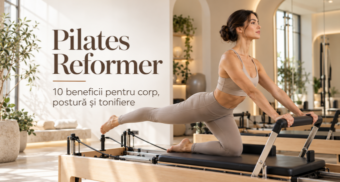 Pilates Reformer: 10 beneficii pentru corp, postură și tonifiere