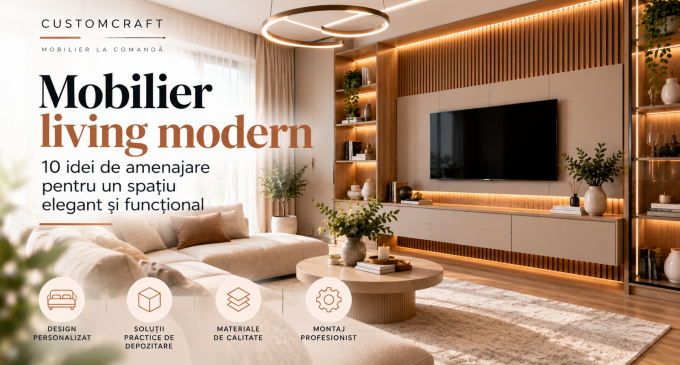 Mobilier living modern: 10 idei de amenajare pentru un spațiu elegant și funcțional