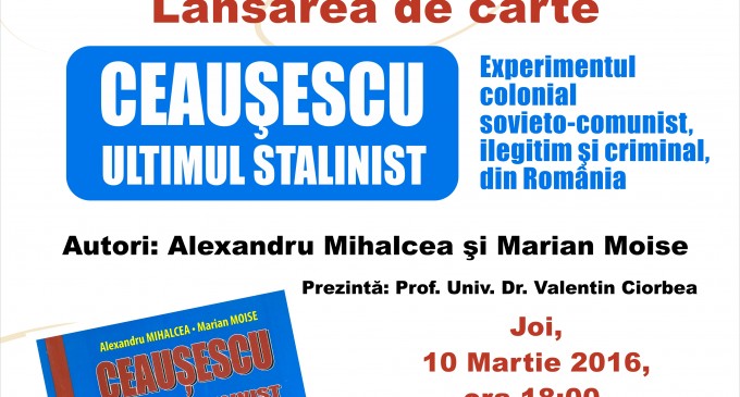 EVENIMENT! Lansare de carte la Curtea Brâncovenească programată pentru data de 10 Martie!