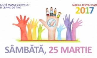 Marșul pentru viață 2017  intitulat „Ajută mama și copilul! Ei depind de tine” va avea loc pe data de 25 Martie