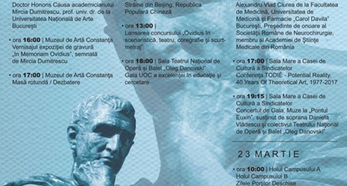 Eveniment cultural de excepţie la Constanţa, în cinstea poetului Ovidiu